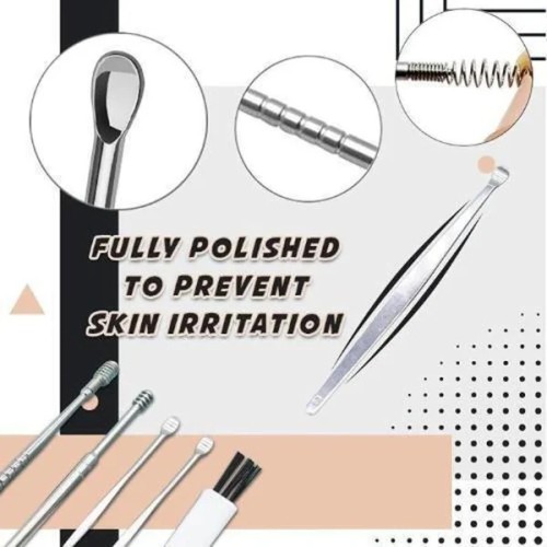Set Ear Wax Pickers Stainless Steel Earpick Wax Remover(Free Shipping)