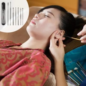 Set Ear Wax Pickers Stainless Steel Earpick Wax Remover(Free Shipping)