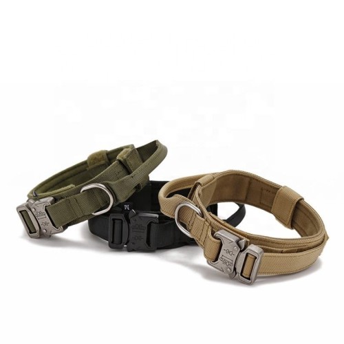 luxury Long training strong leather dog collar