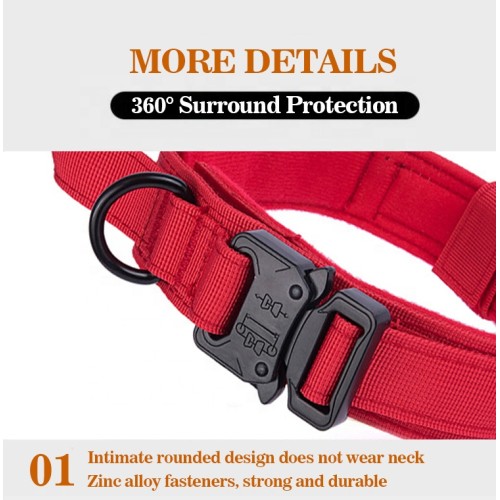 luxury Long training strong leather dog collar
