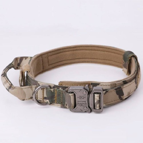 luxury Long training strong leather dog collar
