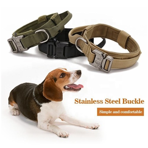 luxury Long training strong leather dog collar