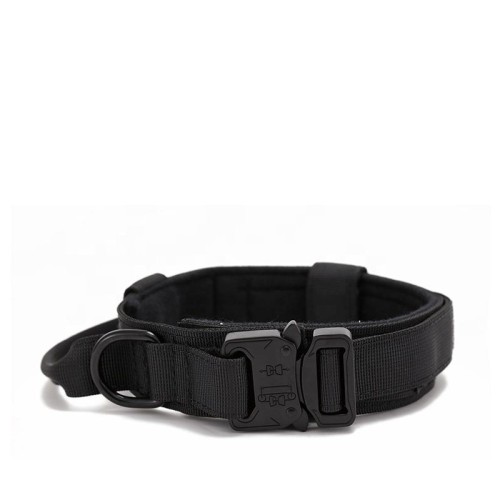 luxury Long training strong leather dog collar